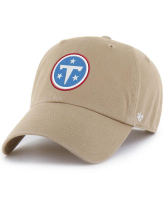 Men's Khaki Tennessee Titans Primary Logo Clean Up Adjustable Hat
