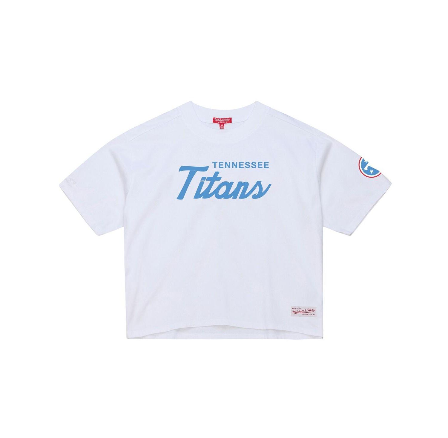 Women's White Tennessee Titans Head Coach Cropped T-Shirt