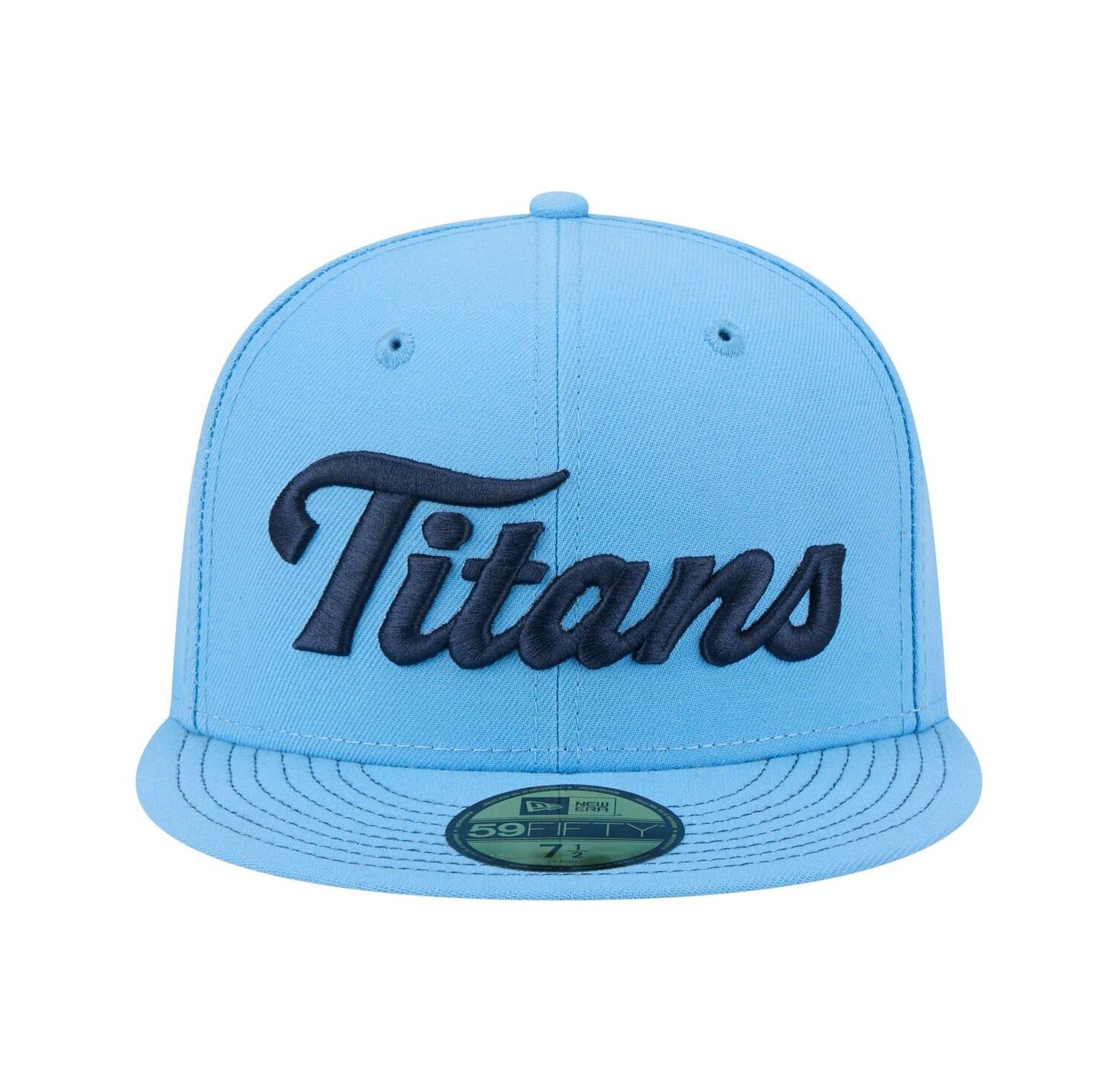 Men's Light Blue Tennessee Titans Script 59FIFTY Fitted Hat