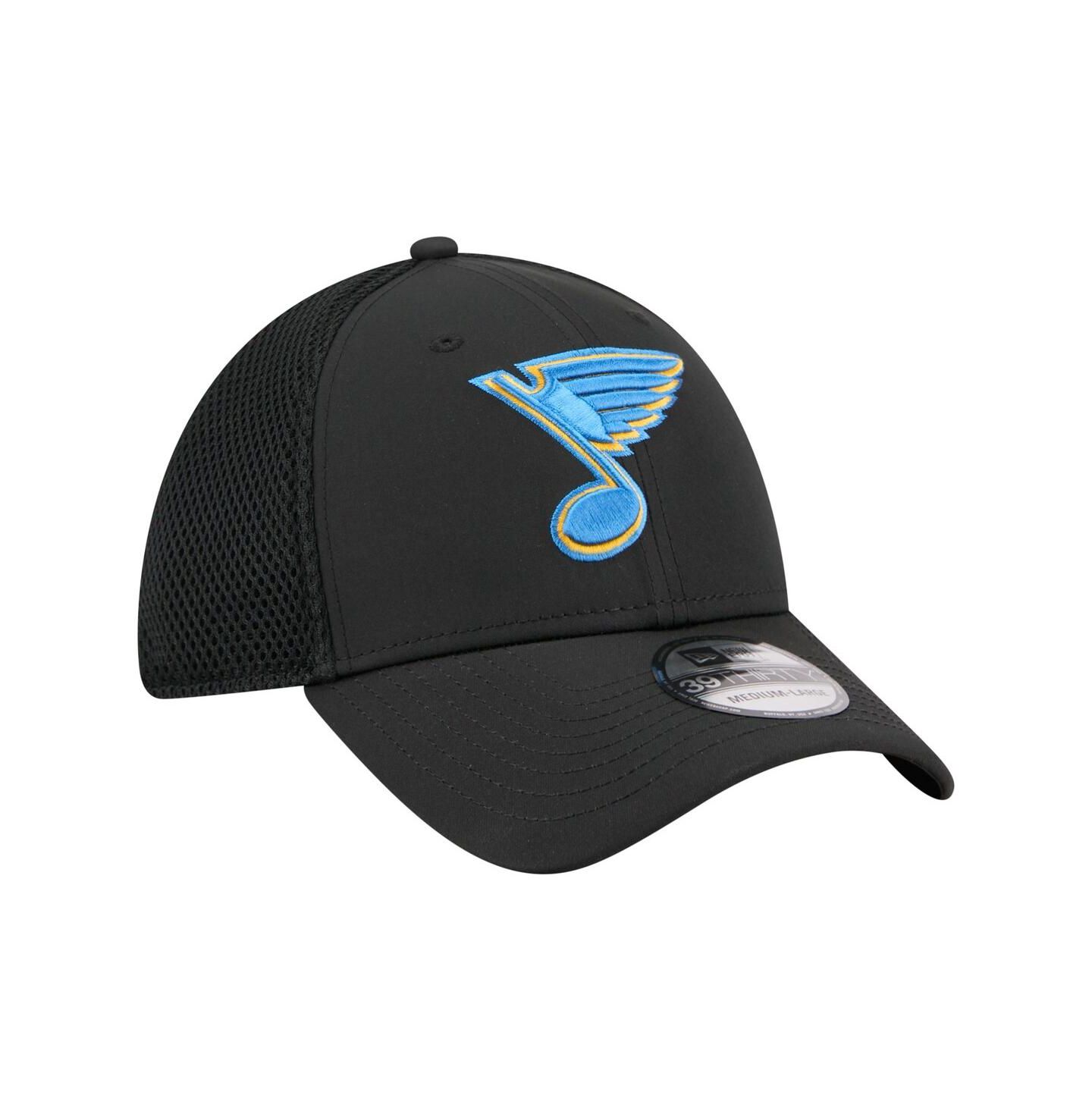 Мужская кепка New Era Black St. Louis Blues Logo 39THIRTY Flex Hat — фото 3