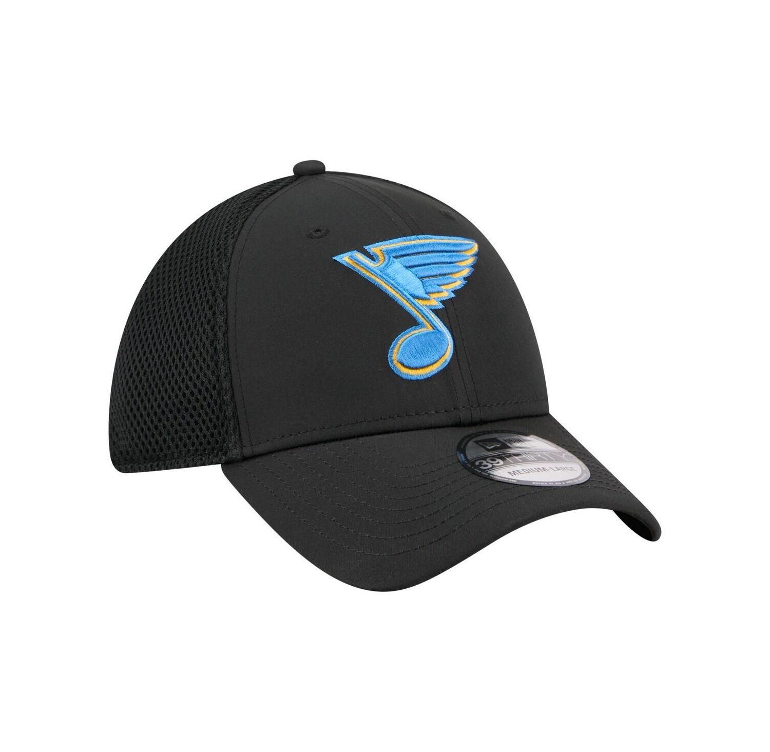 Men's Black St. Louis Blues Logo 39THIRTY Flex Hat