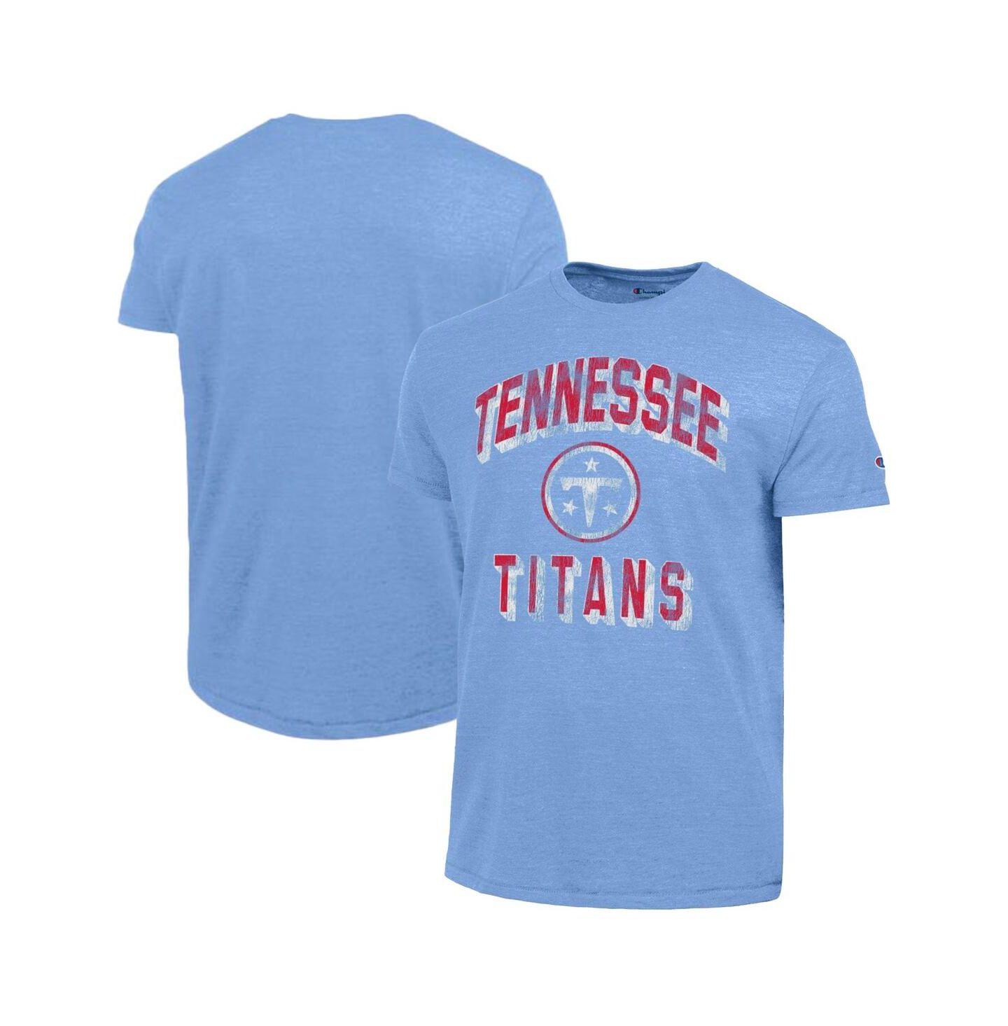 Мужская футболка Champion Light Blue Tennessee Titans Ultimate Tri-Blend — фото 1