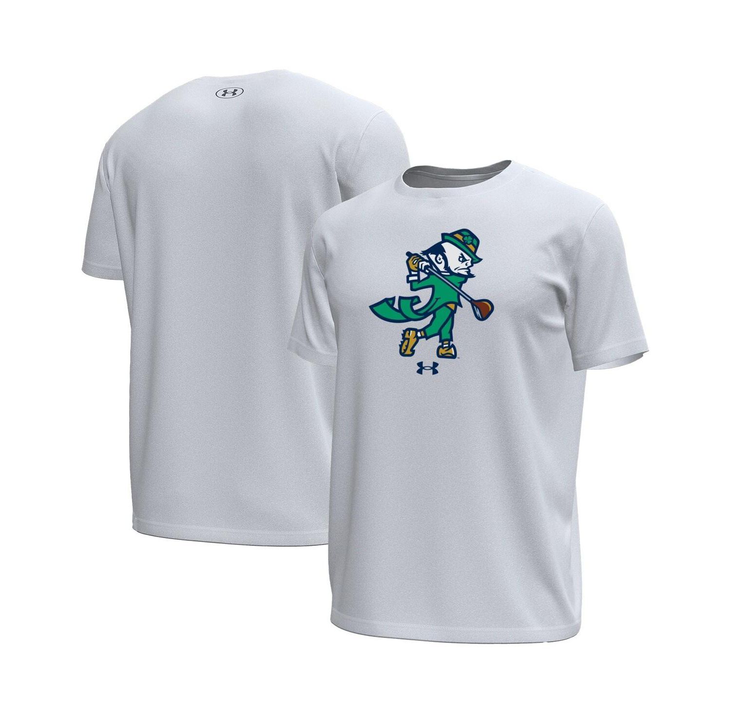 Men's White Notre Dame Fighting Irish Golf Leprechaun Tech Stretch T-Shirt