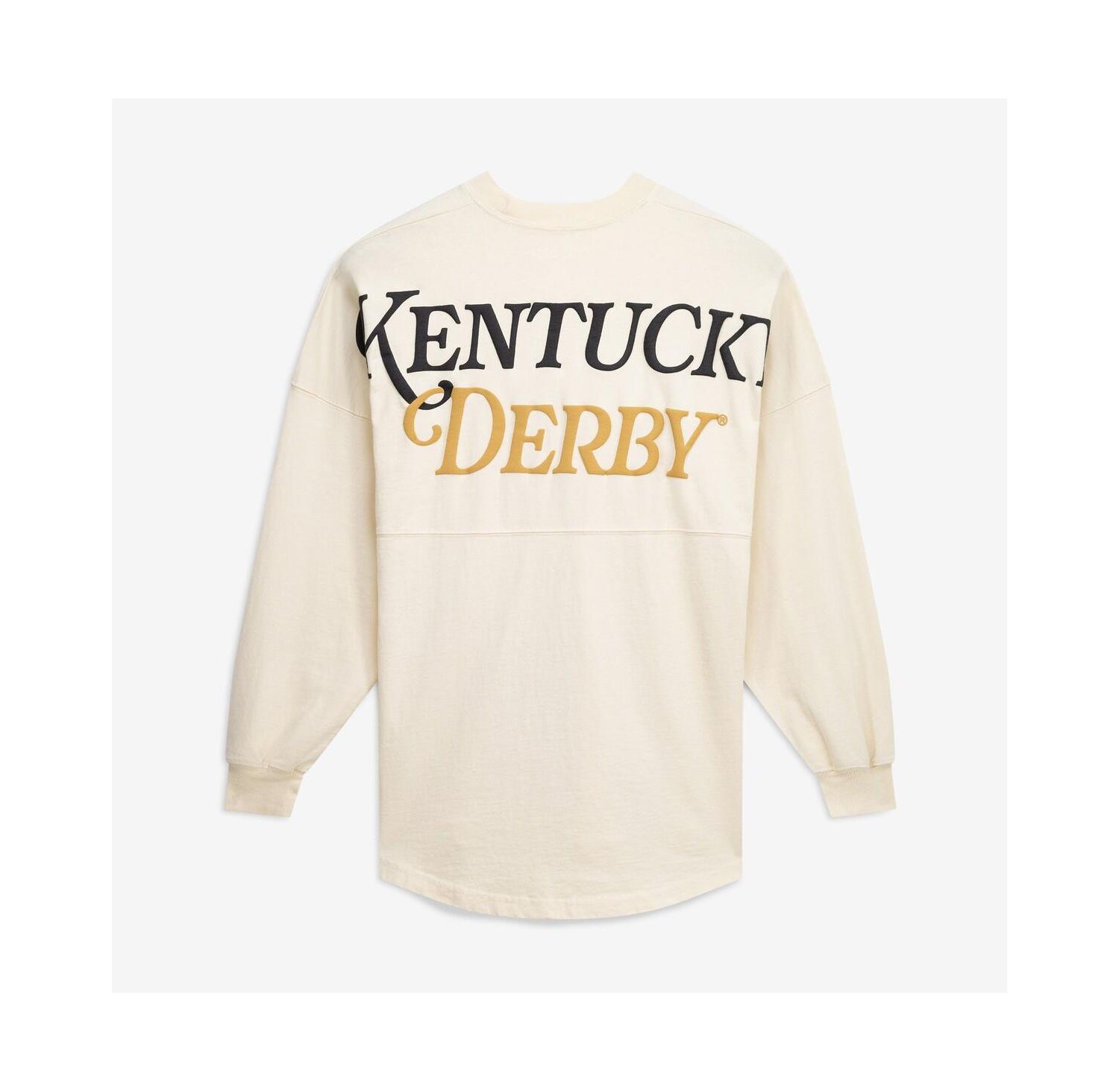 Men's Cream Kentucky Derby Oversized Original Long Sleeve T-Shirt