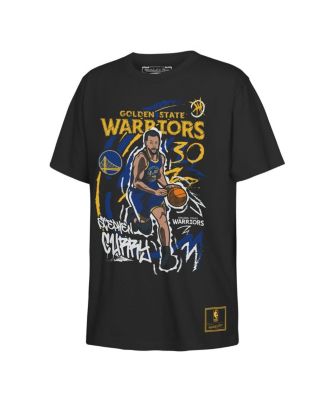 Big Boys and Girls Stephen Curry Black Golden State Warriors Chalked Up Player Name & Number T-Shirt