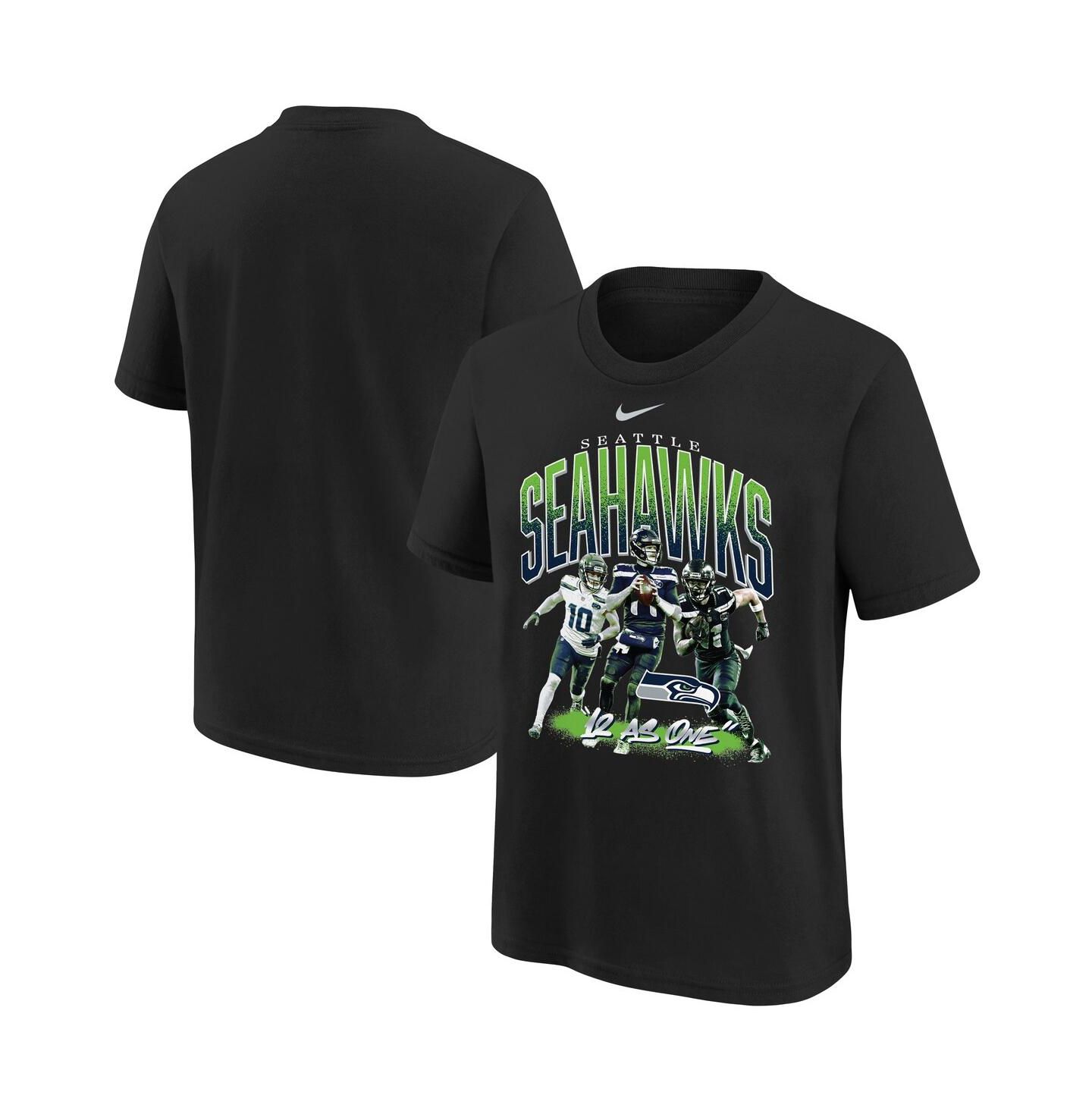 Детская футболка Nike Black Seattle Seahawks 12 As One — фото 1