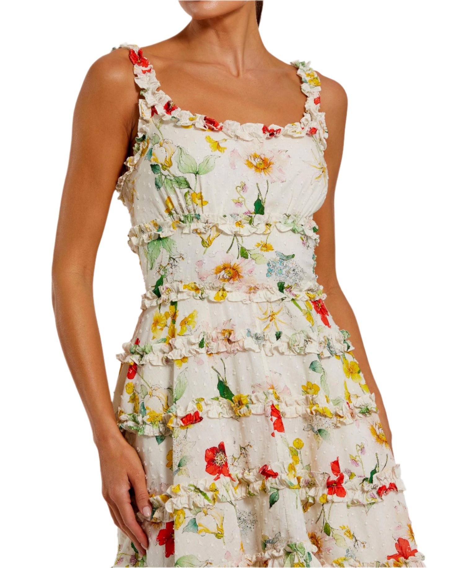 Women's Ruffle Floral Mini Dress