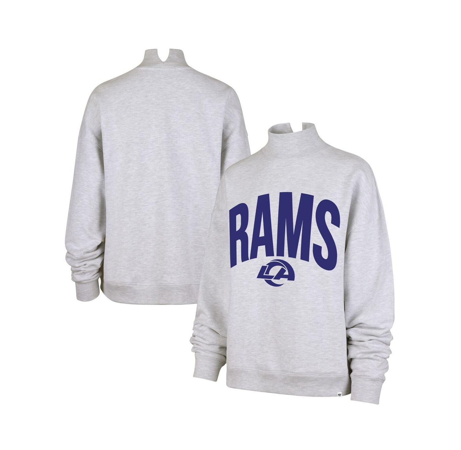 Women's Gray Los Angeles Rams Subtle Muse Mock Neck Sweatshirt