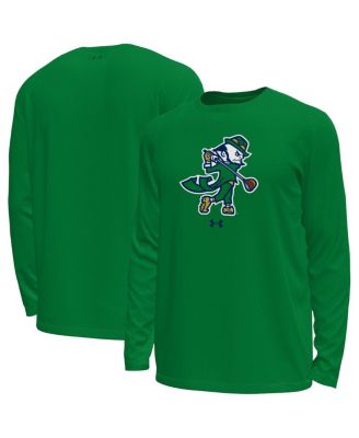 Men's Kelly Green Notre Dame Fighting Irish Golf Leprechaun Tech Stretch Long Sleeve T-Shirt
