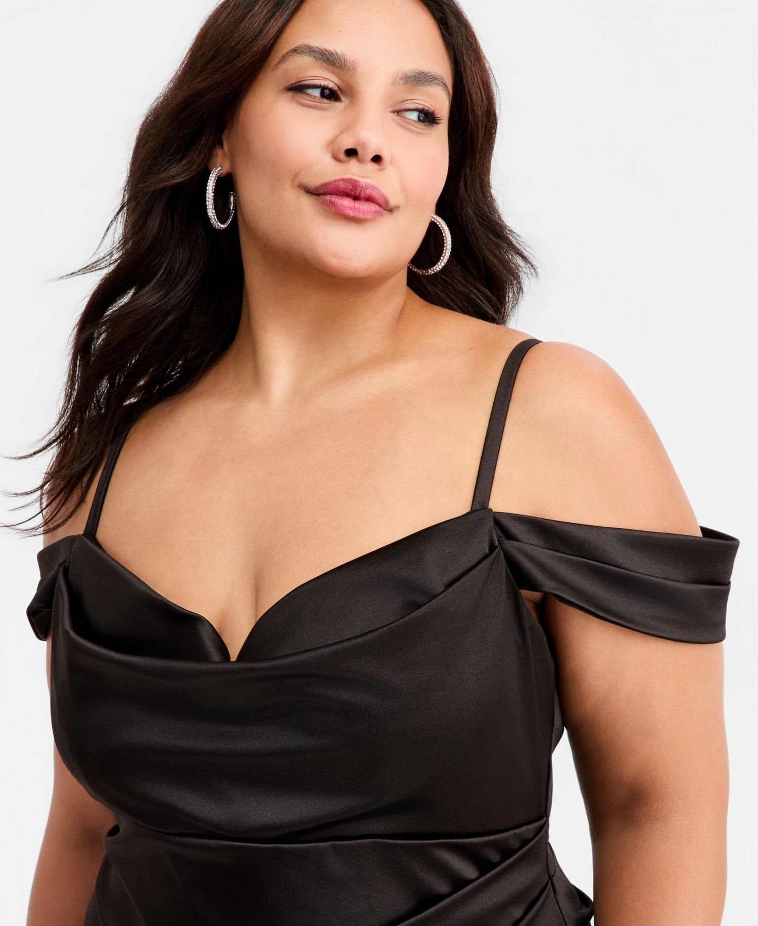 Trendy Plus Size Off-Shoulder Spaghetti-Strap Dress