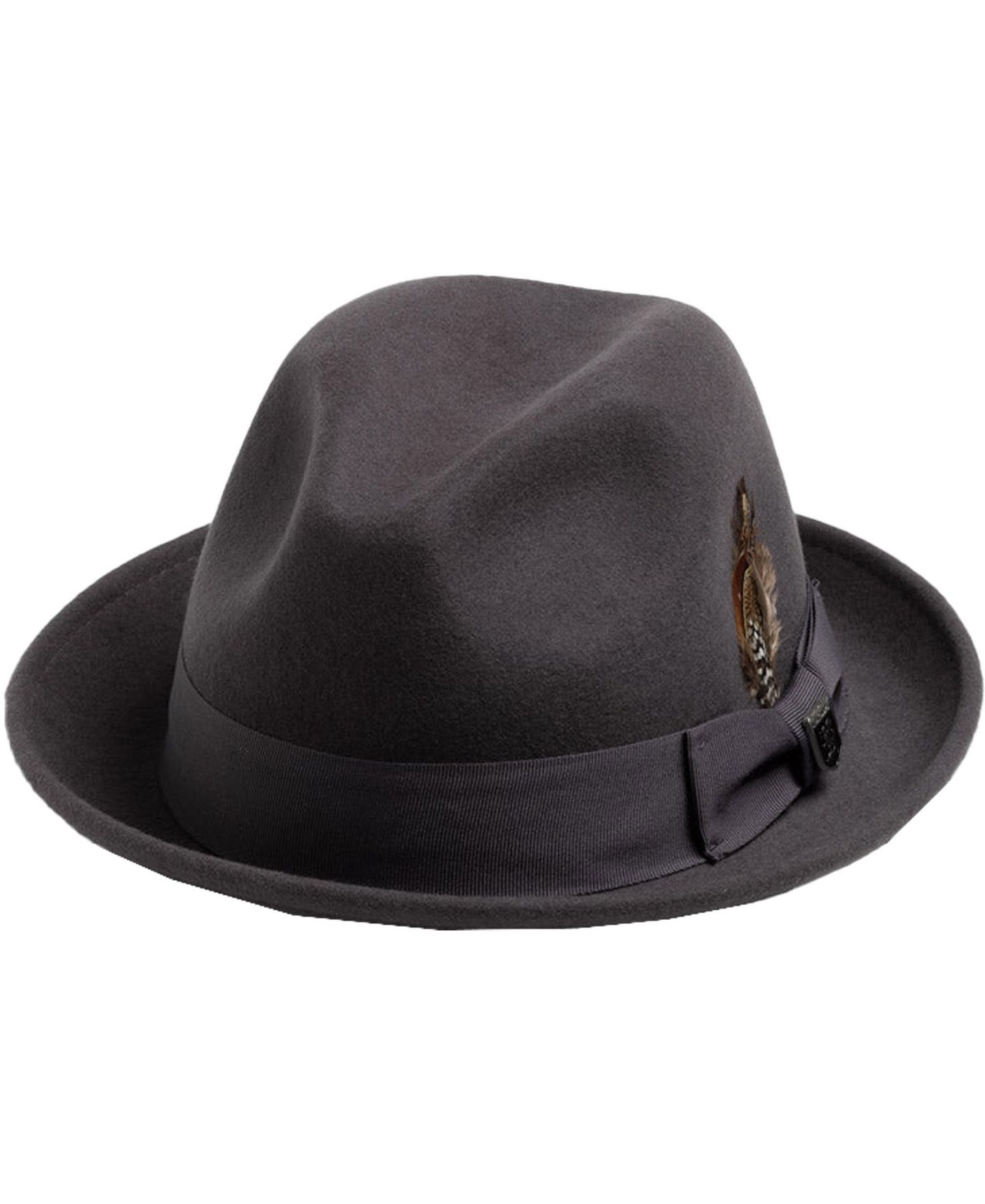 Мужской головной убор Stacy Adams Wool Pinch Front Fedora Hat, цвет: Серый — фото 2