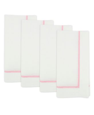 Embroidered Line Design Napkins, Set of 4