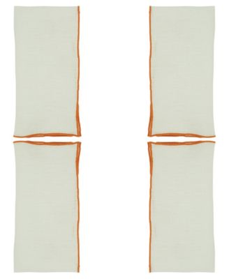 Stonewashed Stitch Border Table Napkins, Set of 4