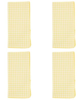 Gingham Design Table Napkins, Set of 4