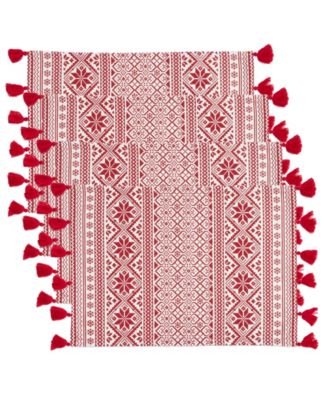 Christmas Pattern Placemats, Set of 4