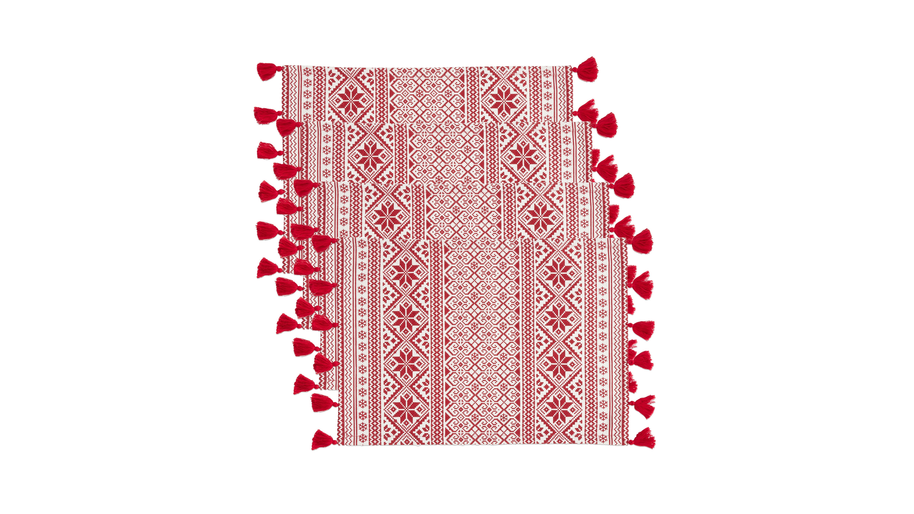 Saro Lifestyle Christmas Pattern Placemats, Set of 4