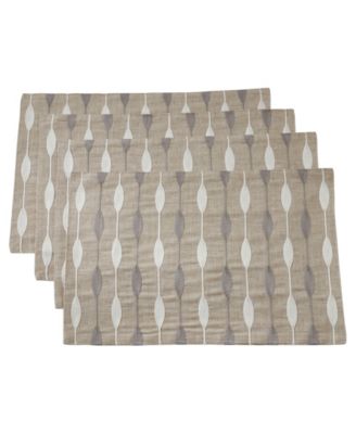 Embroidered Design Placemats, Set of 4