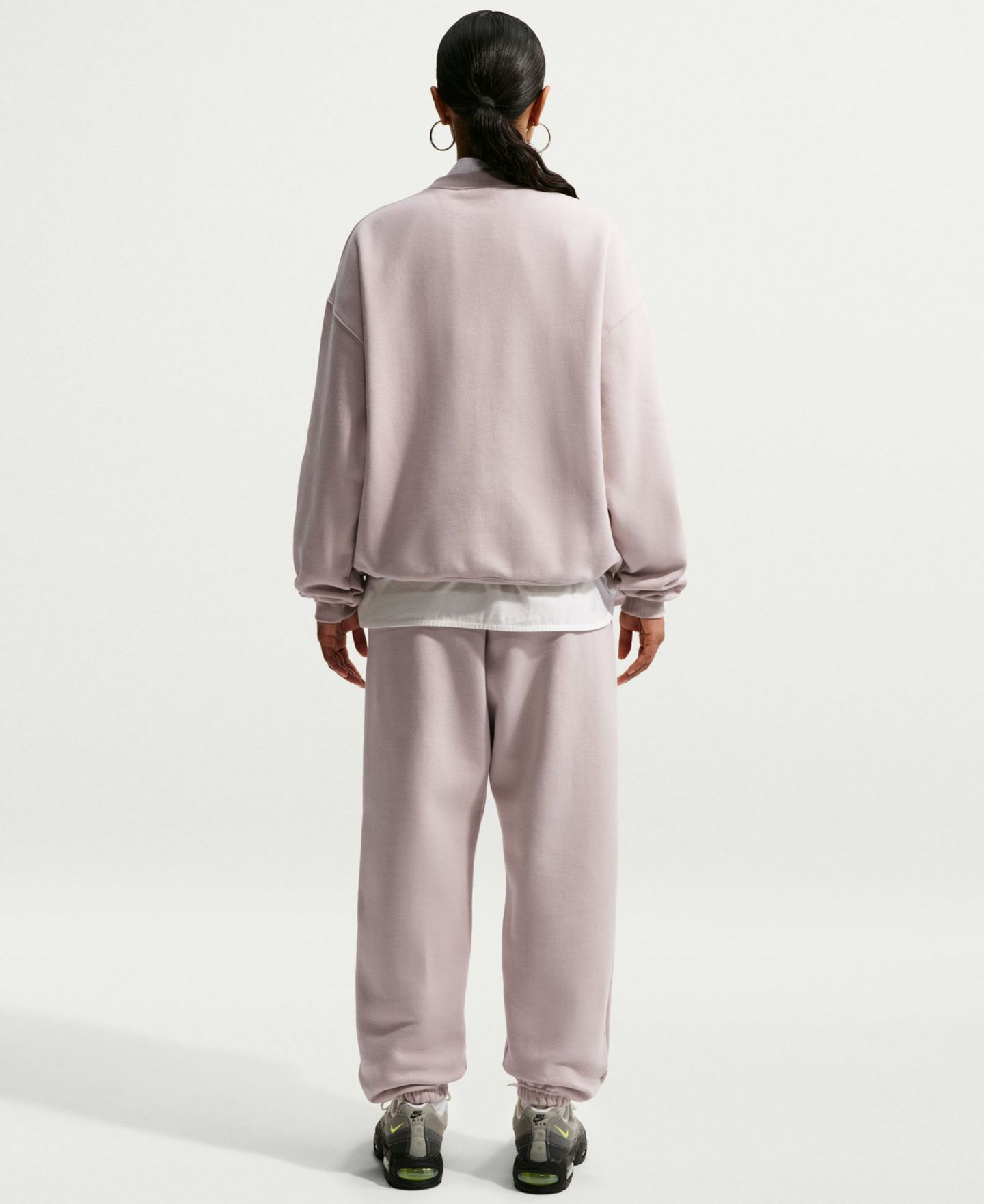 Женские толстовки Nike Studio Fleece Medium Weight Oversized Sweatshirt, цвет: Кремовый / Молочный — фото 5