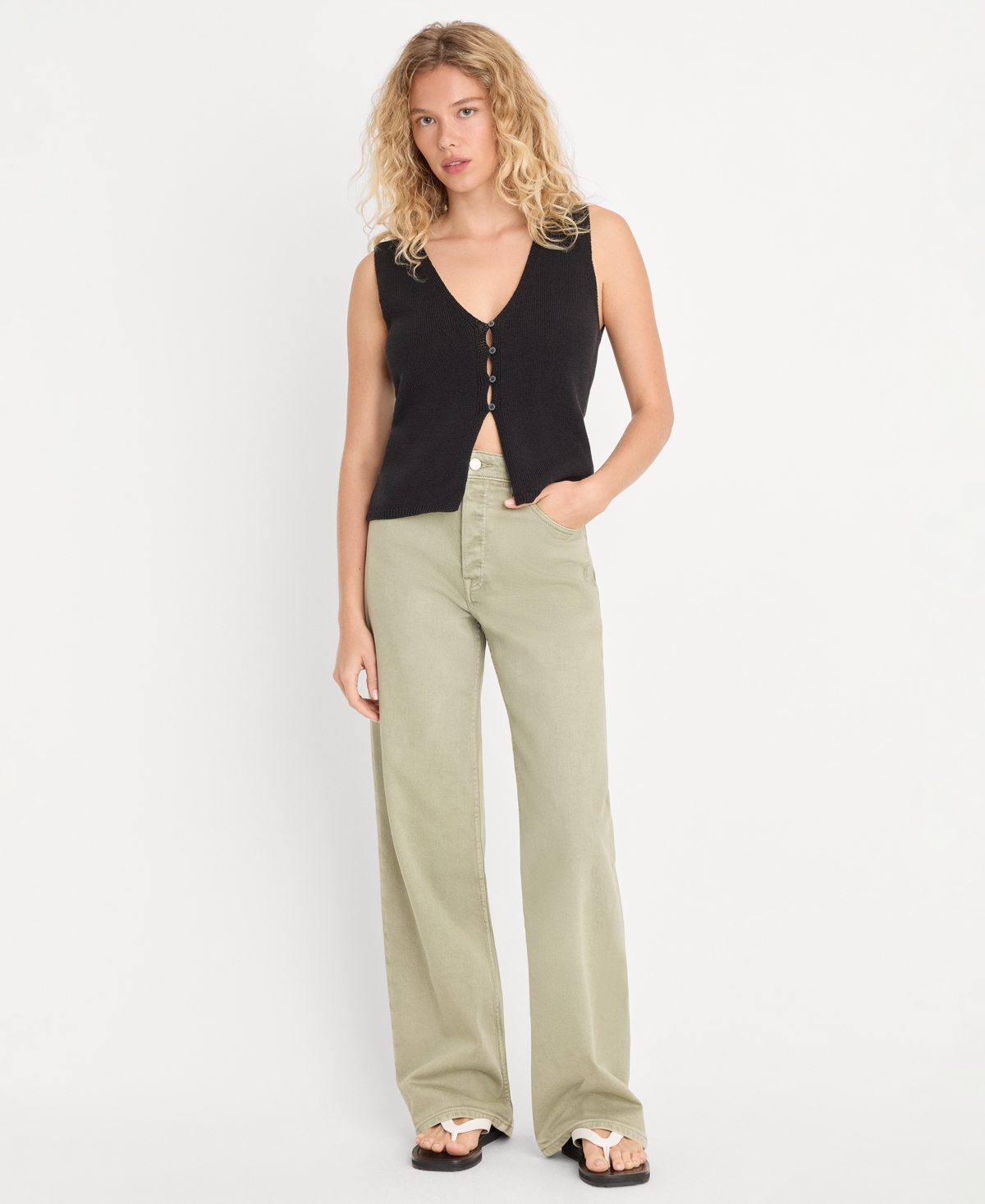 Good American Women's High-Rise Wide-Leg Jeans