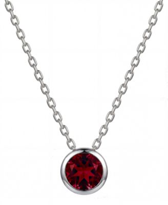 Garnet (1 ct. t.w.) Pendant Necklace in Sterling Silver (Also Available in Amethyst, Blue Topaz, Citrine, & Peridot)