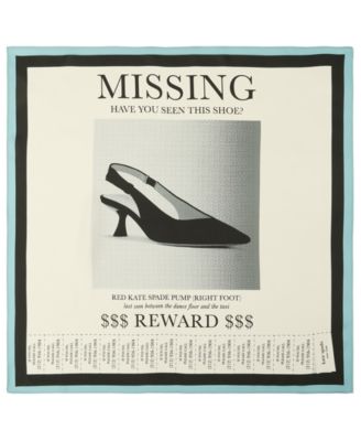 Women's Missing Shoe Silk Bandana Square Scarf