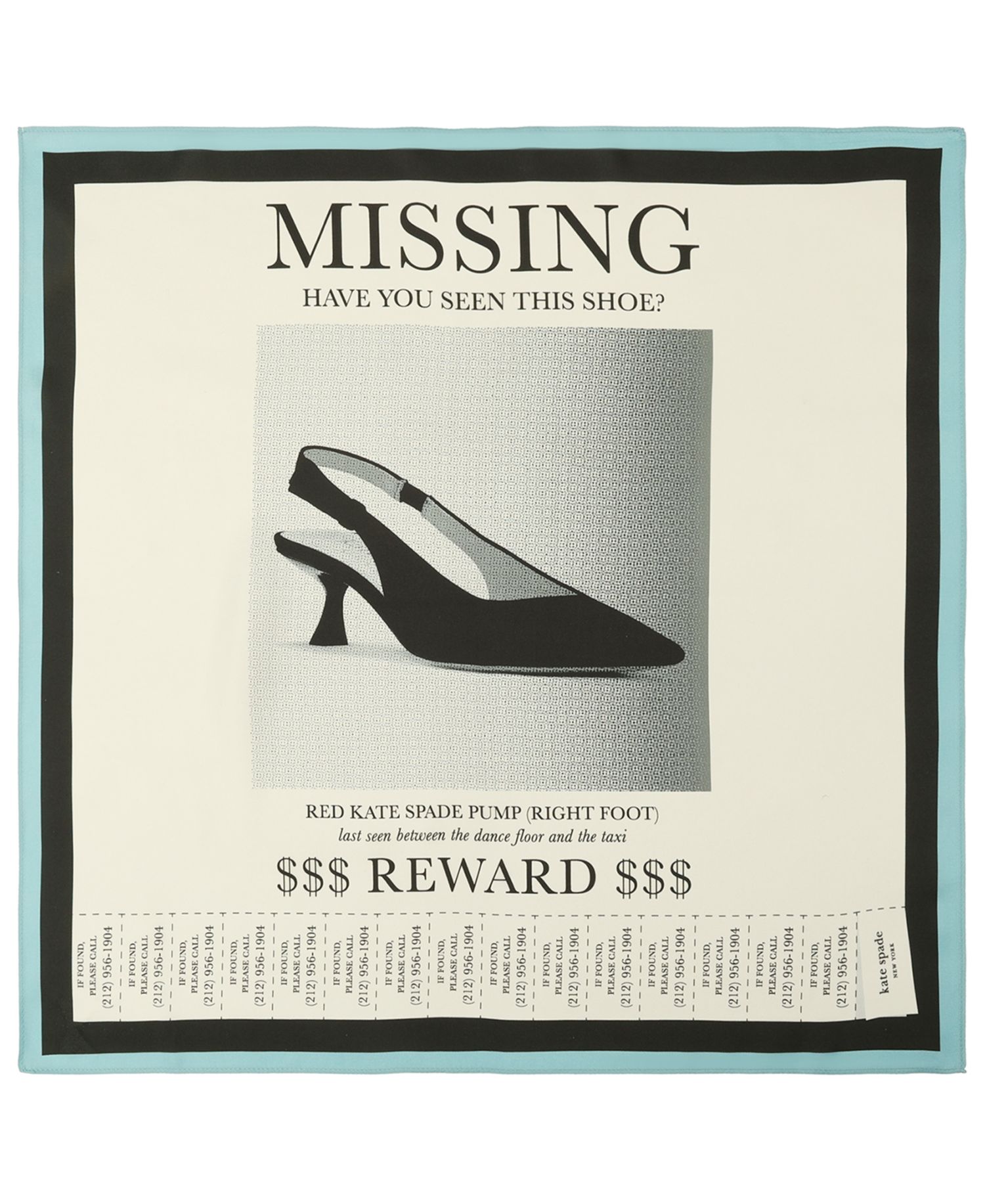 Women's Missing Shoe Silk Bandana Square Scarf
