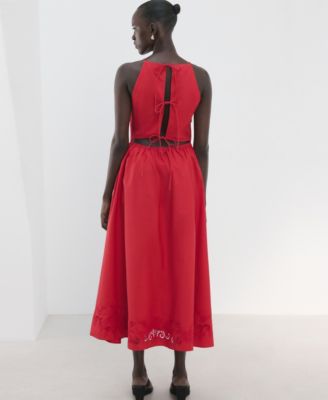 Mango Women's Openwork Embroidery Cotton Dress - Macy's