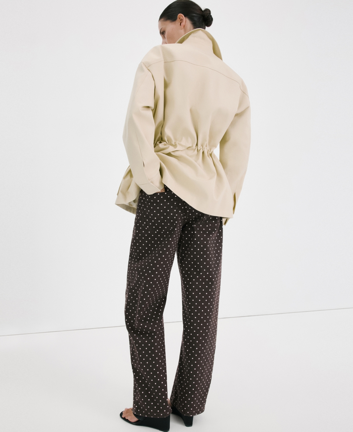 Mango Women's Polka Dot Balloon Jeans