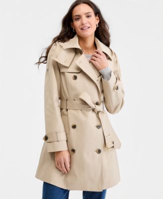 Women's Double-Breasted Trench Coat, Created for Macy's