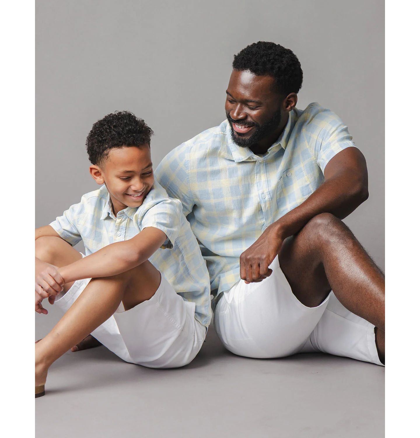 Рубашки Hope & Henry Family Matching Sunlit Plaid Linen Shirts для мальчиков, цвет: Клетчатый — фото 1