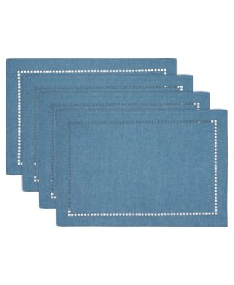 Laser-Cut Hemstitch Placemats, Set of 4