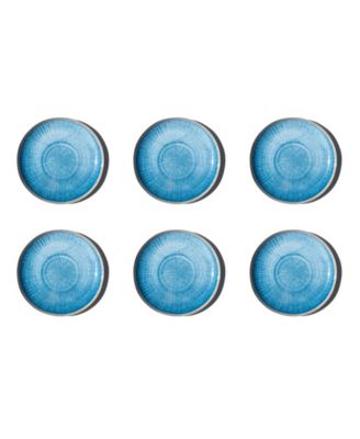 Coastal Reactive NewWave Melamine Salad Plates, Set of 6