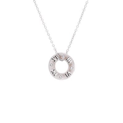 Atlas Pierced Circle Pendant Necklace