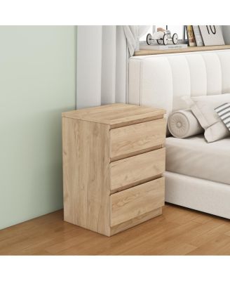 3-Drawer Handle-Free Nightstand/Side Table