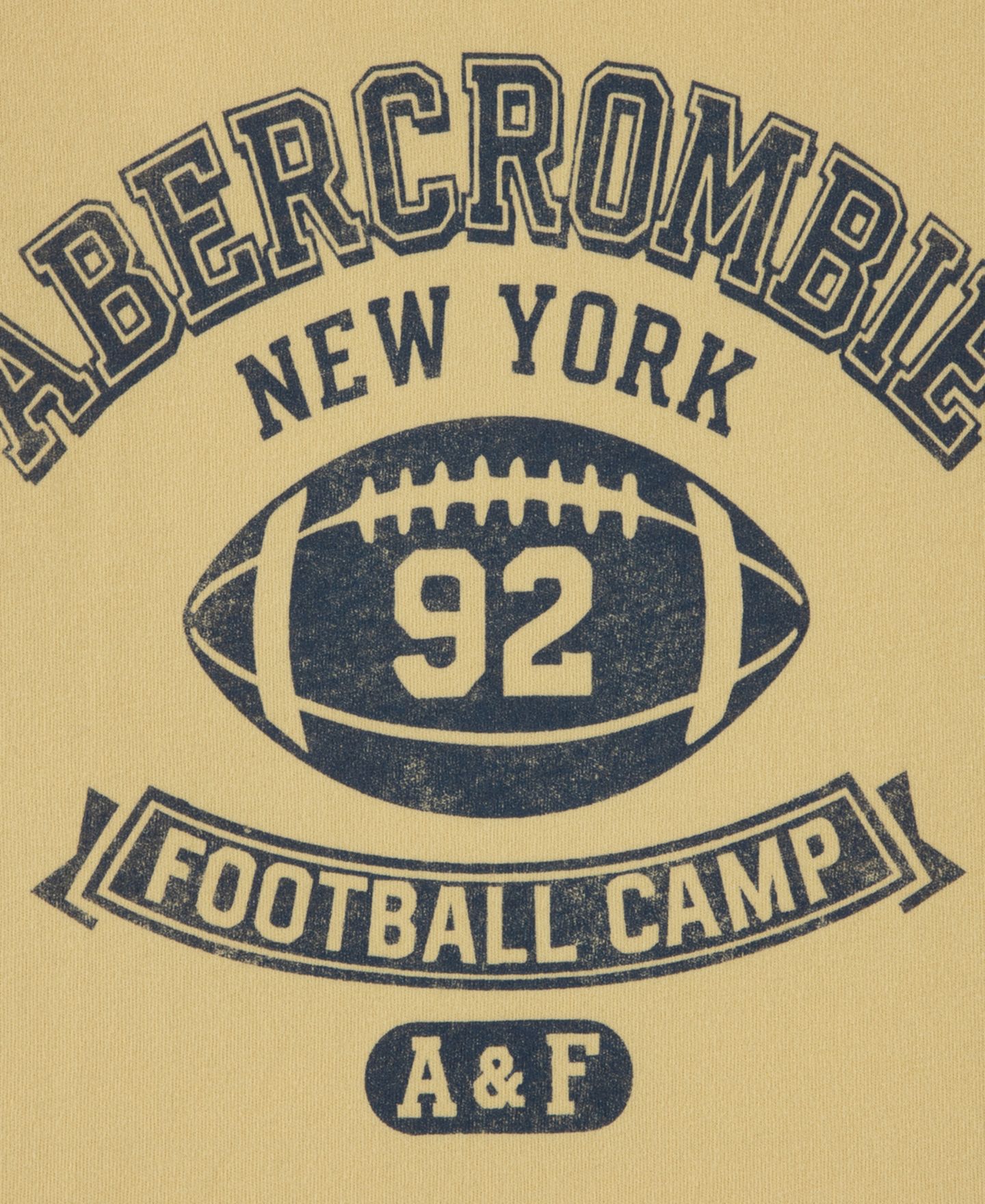 Футболка abercrombie kids Football Camp Short-Sleeve для мальчиков, цвет: Straw — фото 3