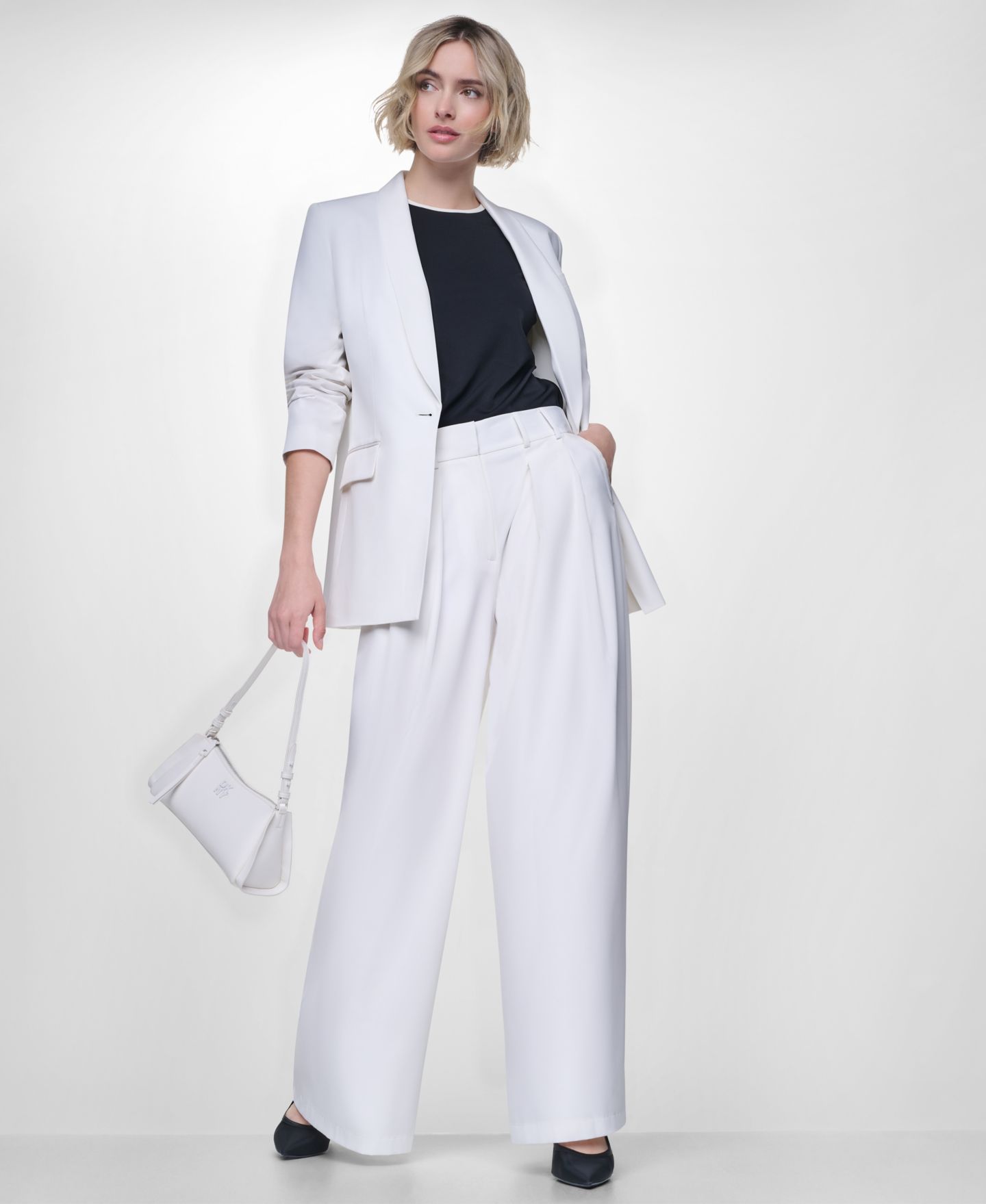 Женский пиджак DKNY Everyday One-Button Blazer, цвет: Слоновая кость — фото 2