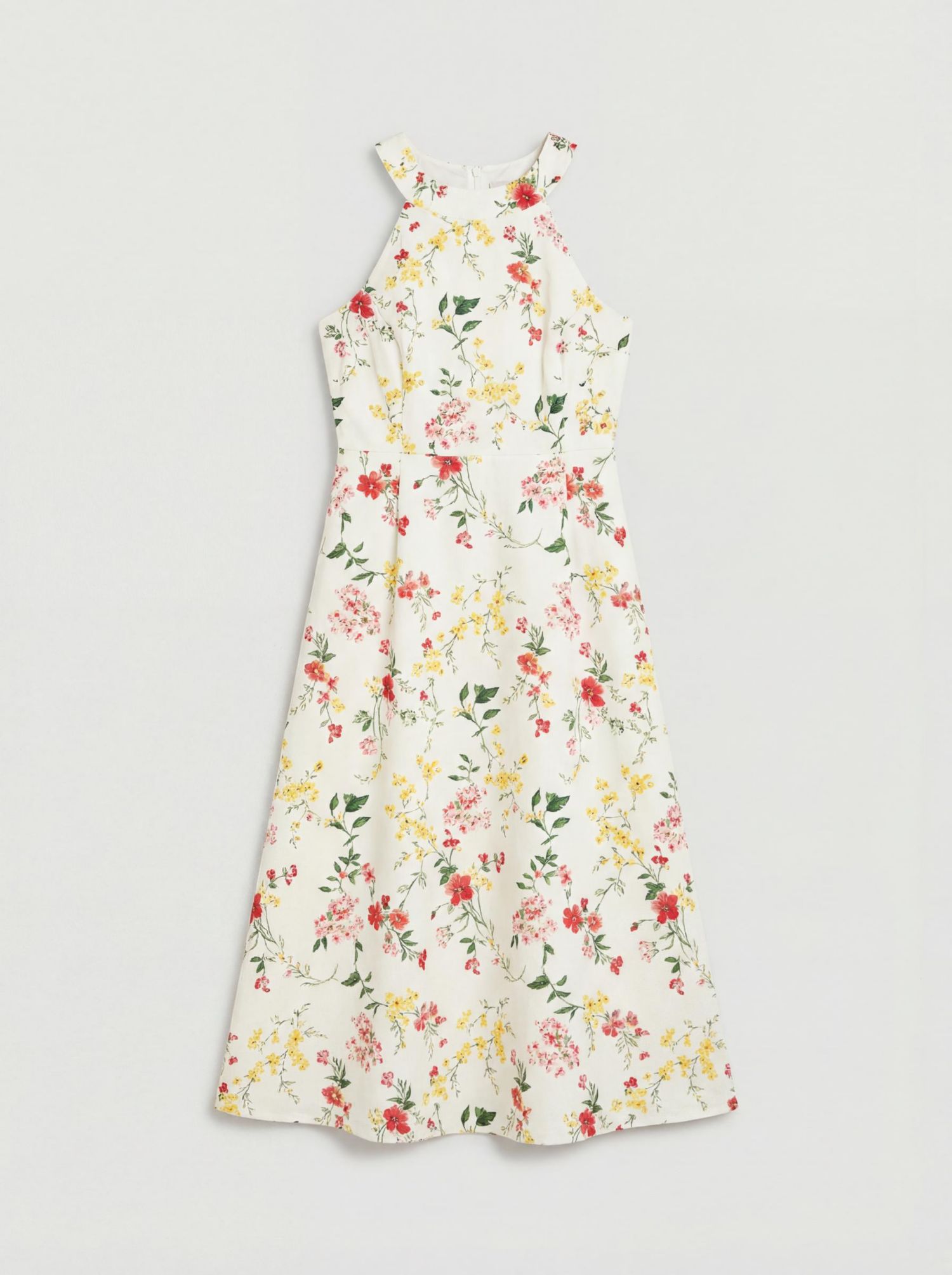 Women's Ottoman Twill Halter Midi Dress