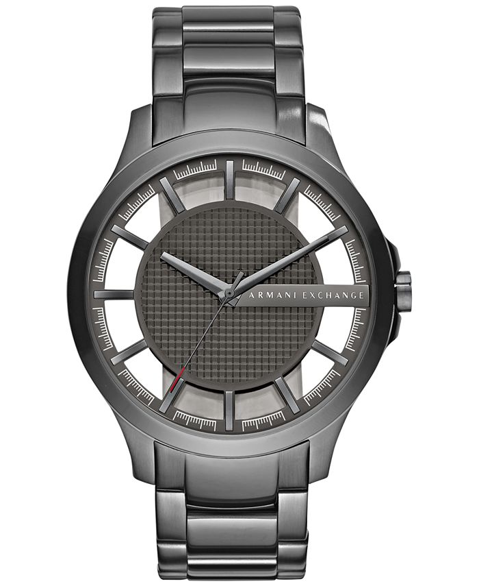 A|X Armani Exchange Men's Gunmetal Stainless Steel Bracelet Watch 46mm ...