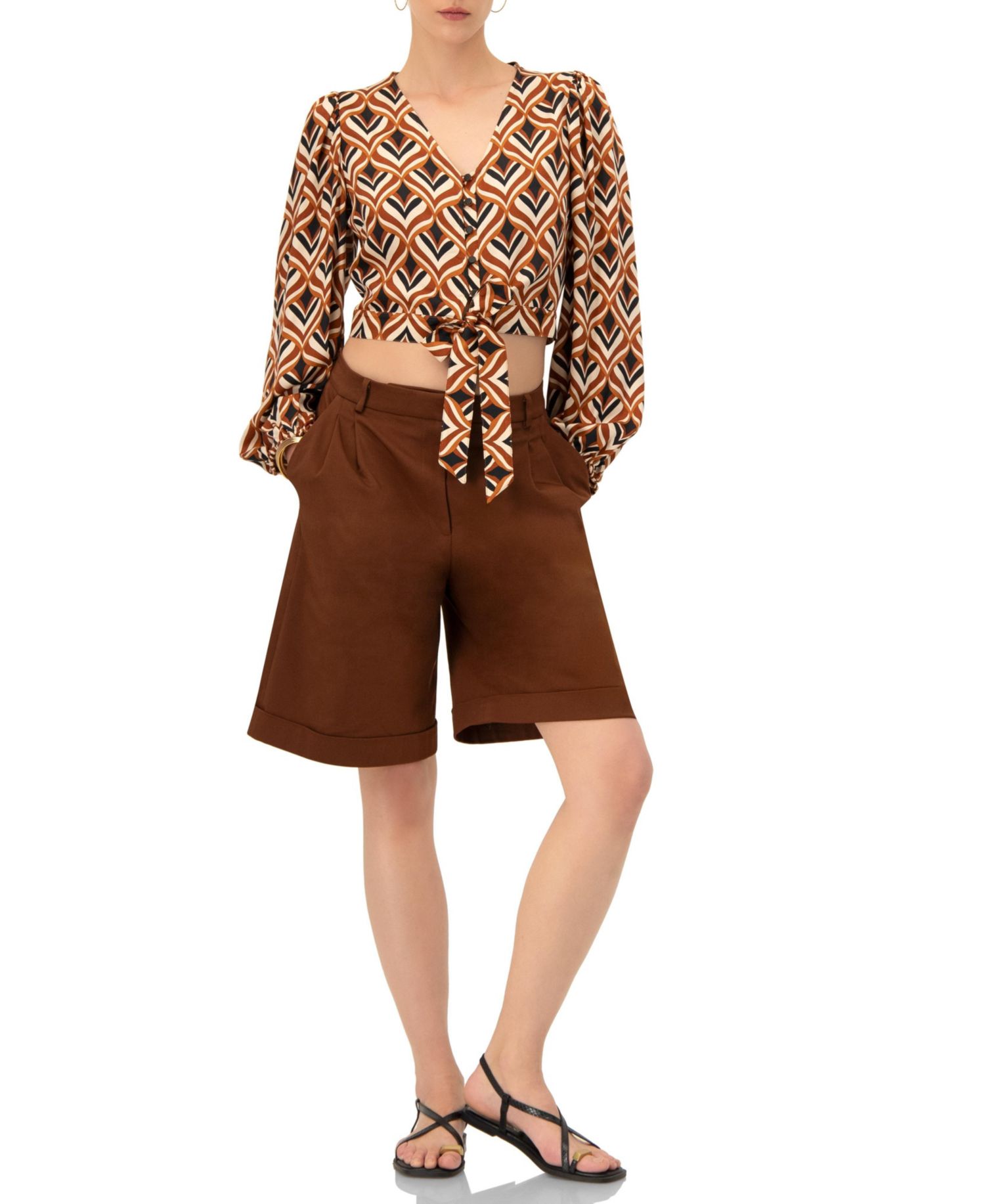Women's Tailored Bermuda Shorts with Pockets