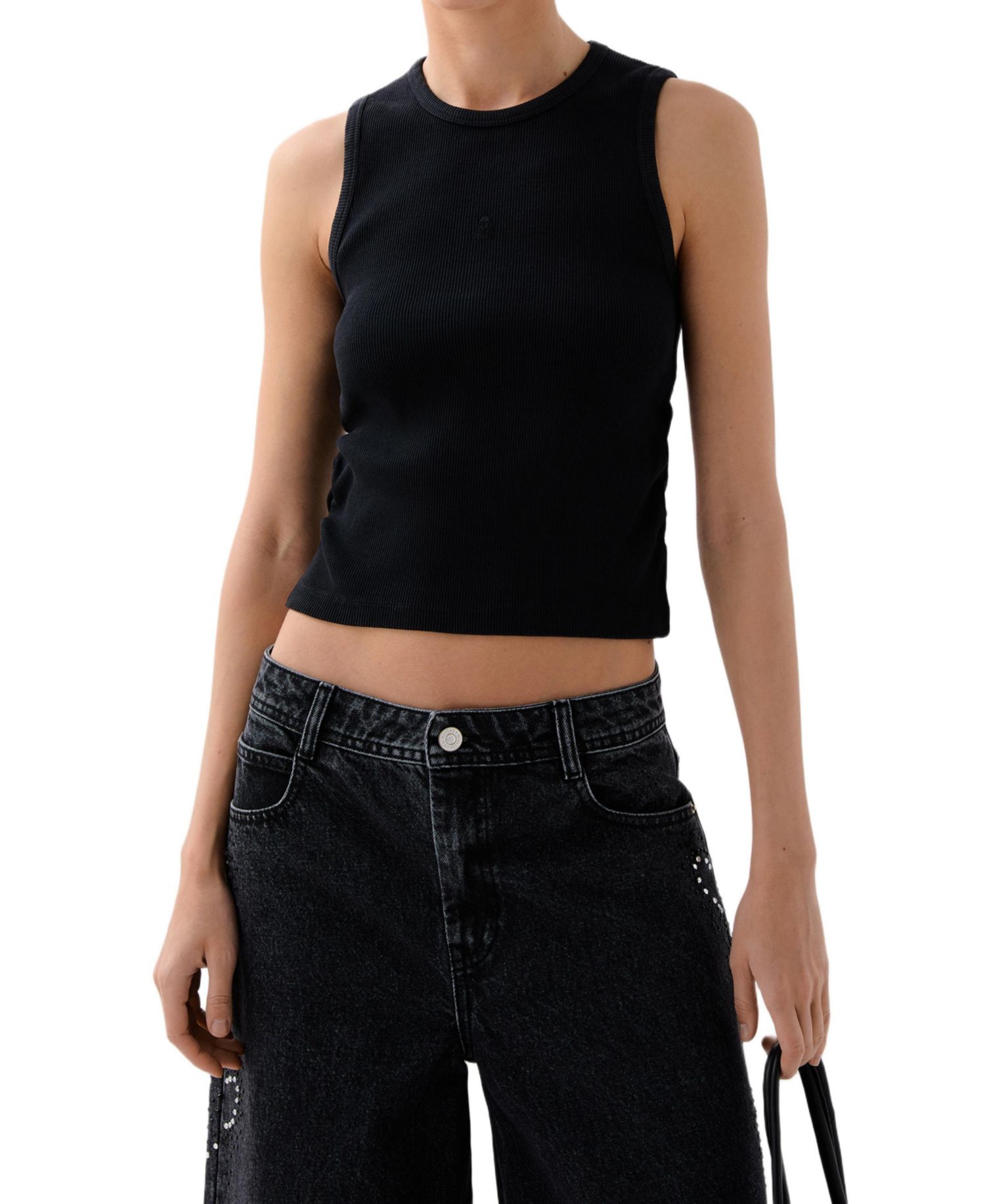 Women's Rib Gather Side Tee