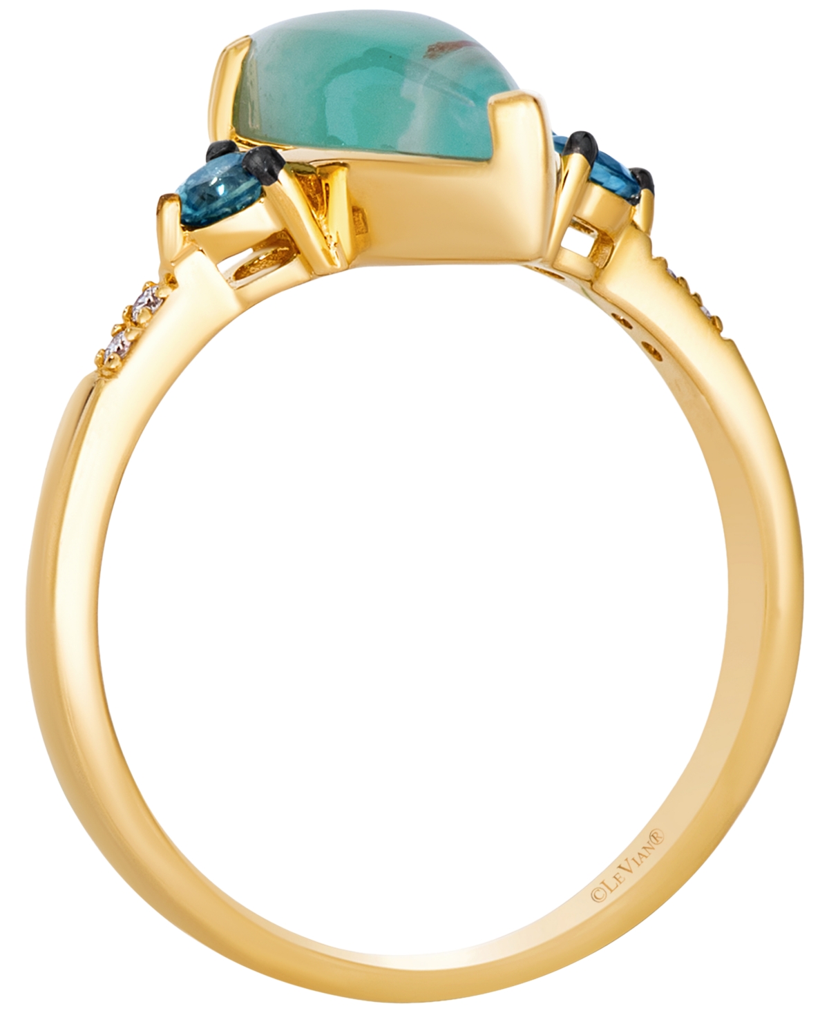 Le Vian Aquaprase, Montana Sapphire (1-3/4 ct. t.w.) & Nude Diamond Ring in 14k Honey Gold