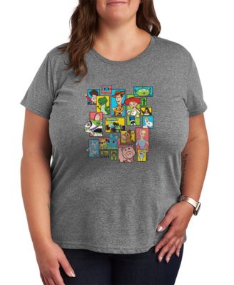 Plus Size Toy Story Grid Short-Sleeve Graphic T-Shirt