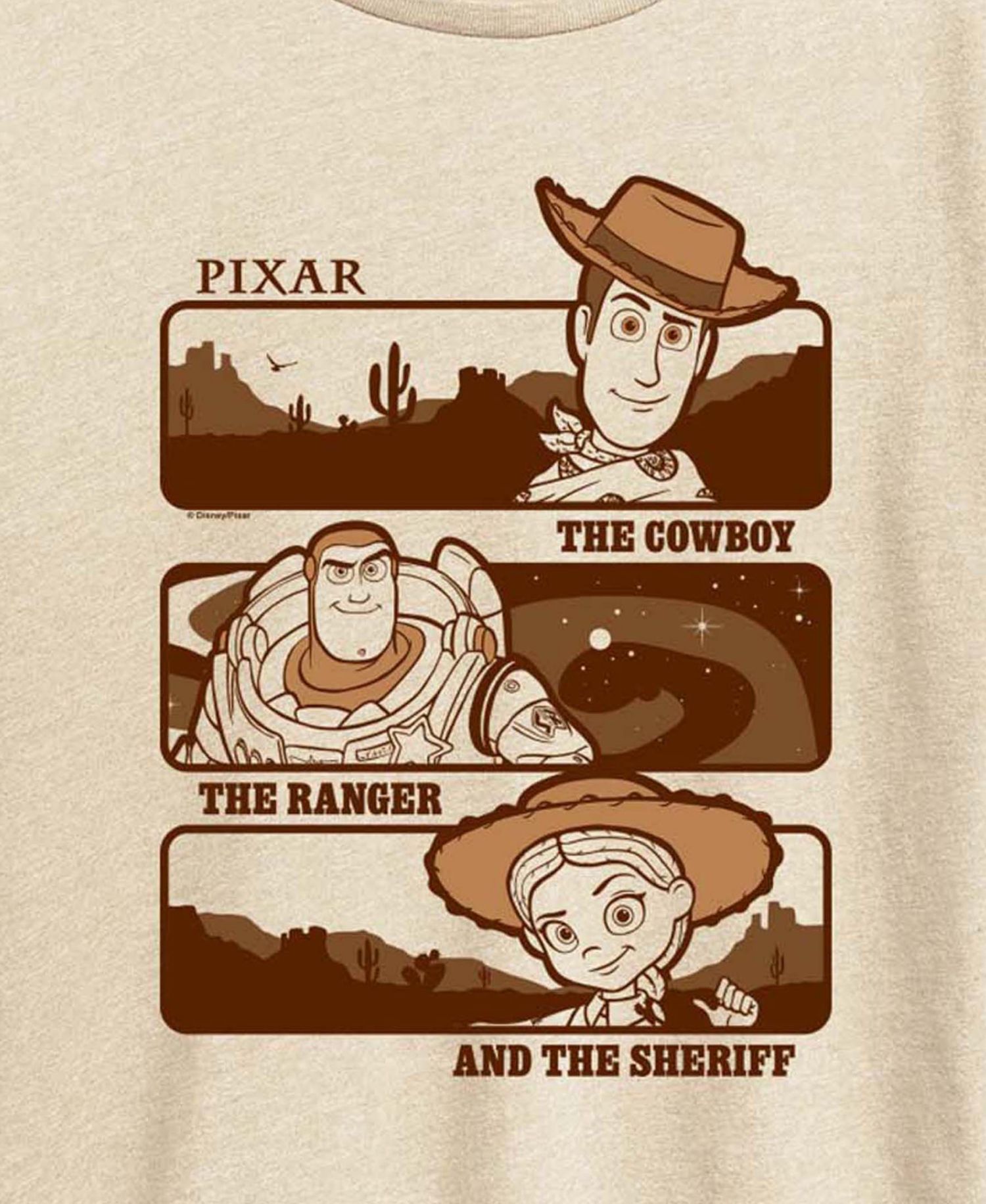 Plus Size Toy Story 5 Woody Buzz Jessie Stack Short-Sleeve Graphic T-Shirt