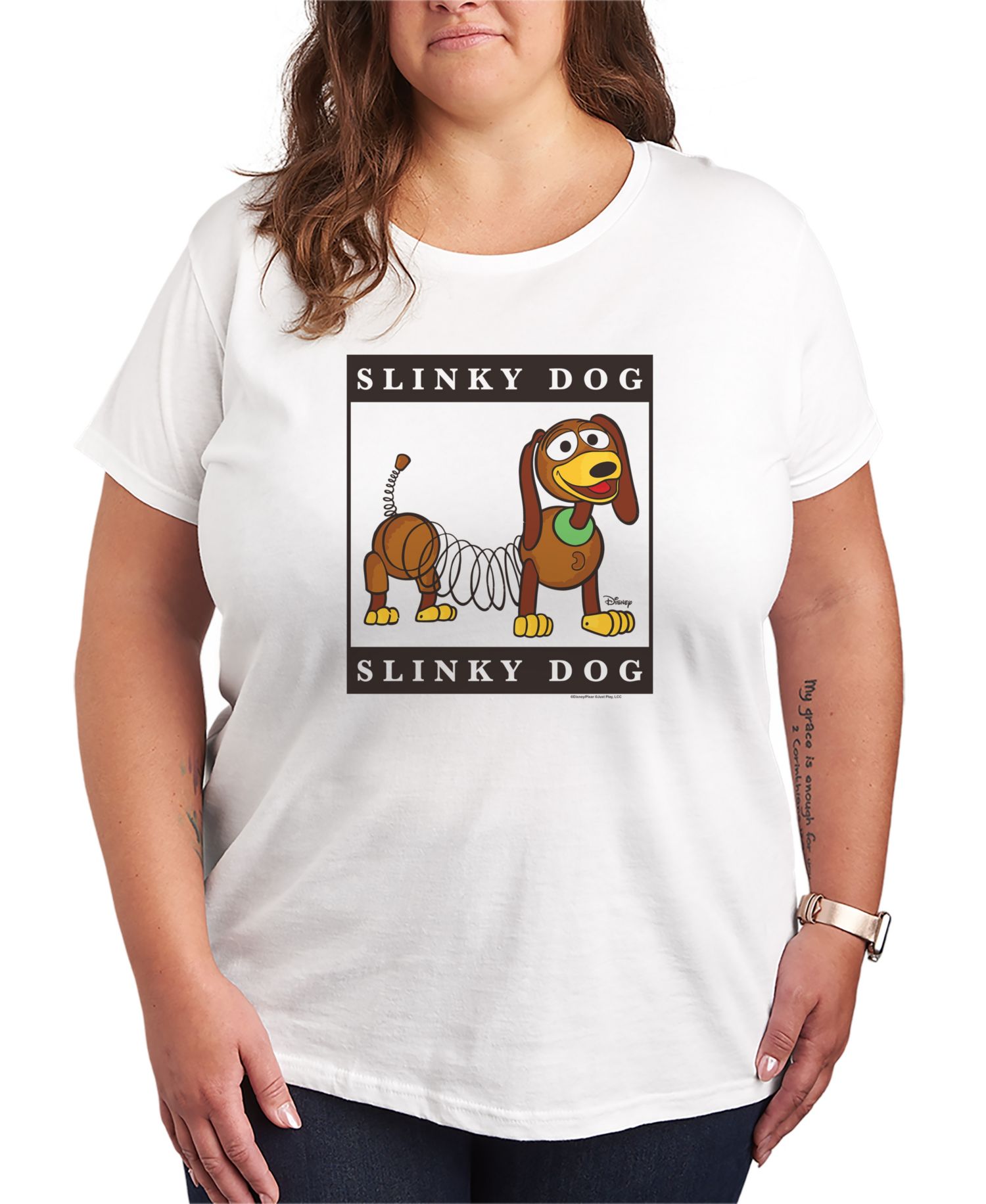 Plus Size Toy Story 4 Type Block Slinky Short-Sleeve Graphic T-Shirt