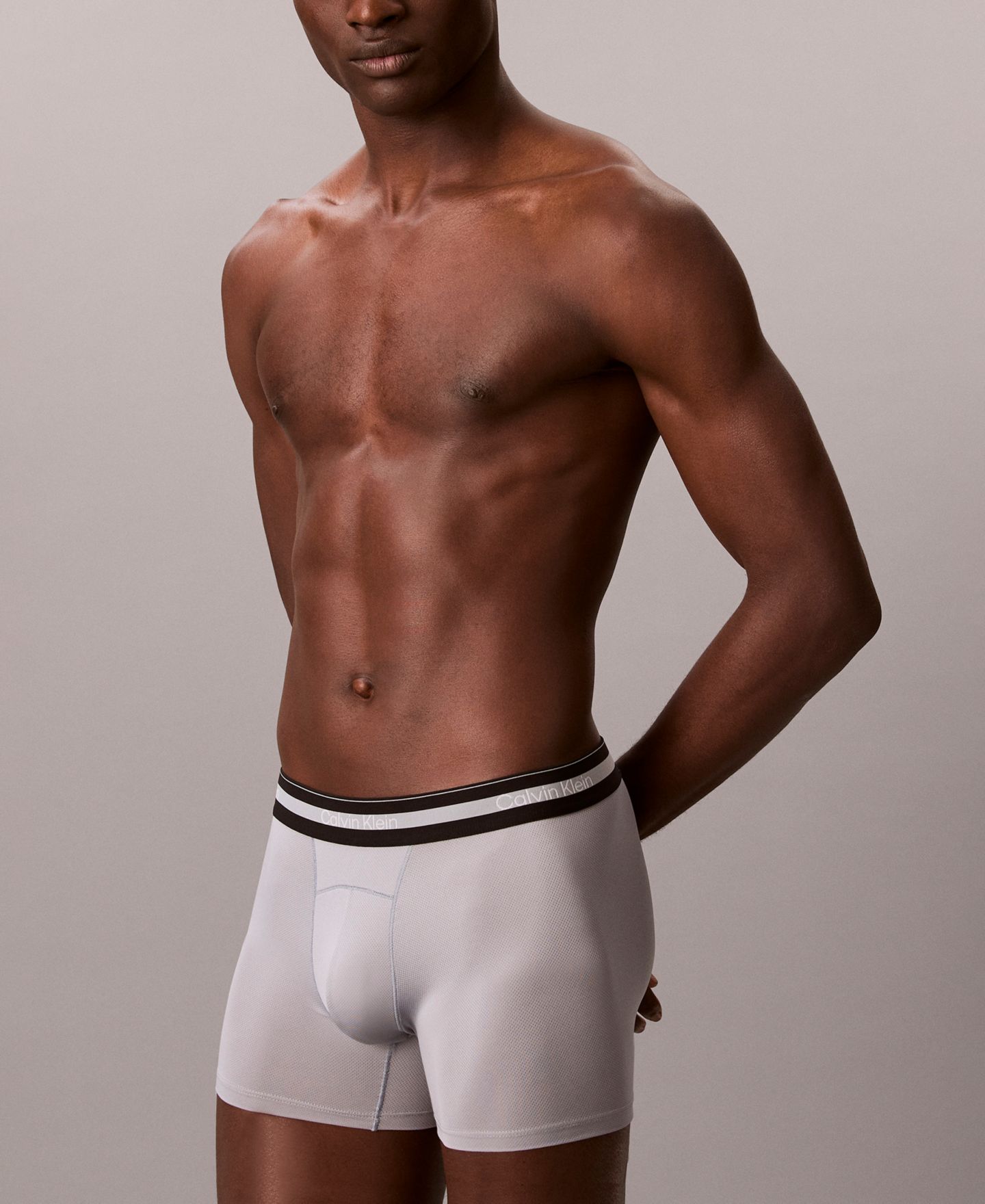 Бельё Active для мужчин, сетка, 3 шт. — Calvin Klein, цвет: Серый / Синий — фото 4