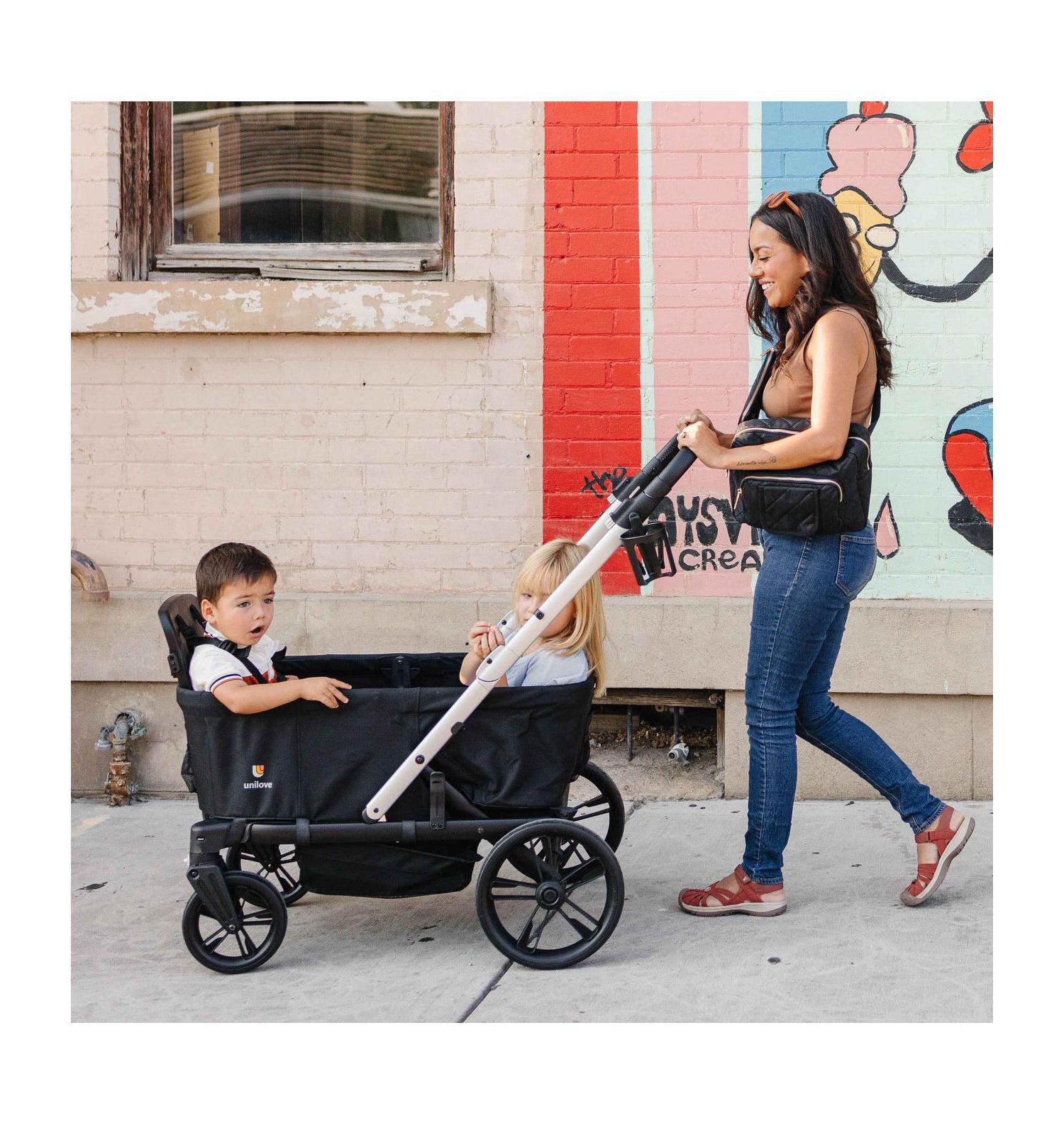 Kids Trio Trolly Stroller Wagon