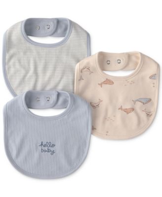 Baby Boys'  Whale Bibs, 3-Pack