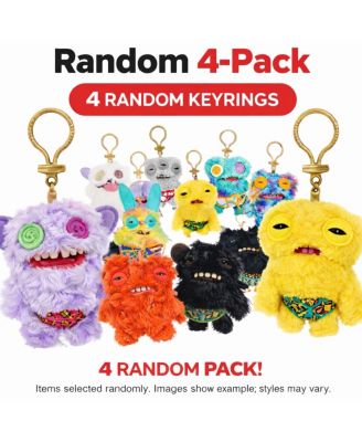 Set of 4 Zuru Fuggler Keyring 5 Inch Plush Toy Mystery Random Assortment