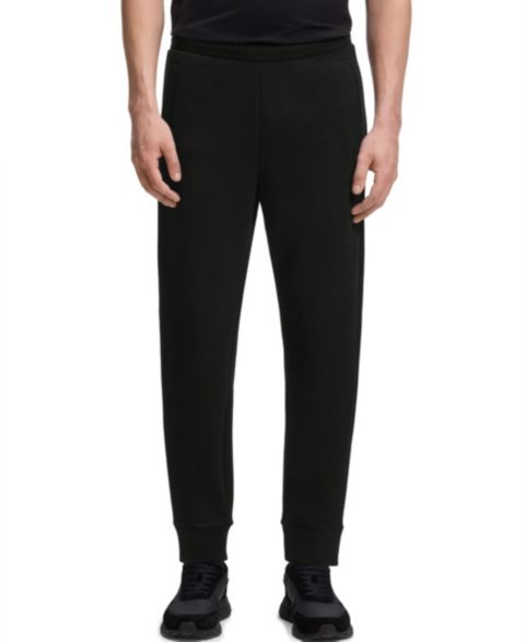 Мужские брюки Hugo Boss Cotton-Blend Regular-Fit Tracksuit, цвет: Чёрный