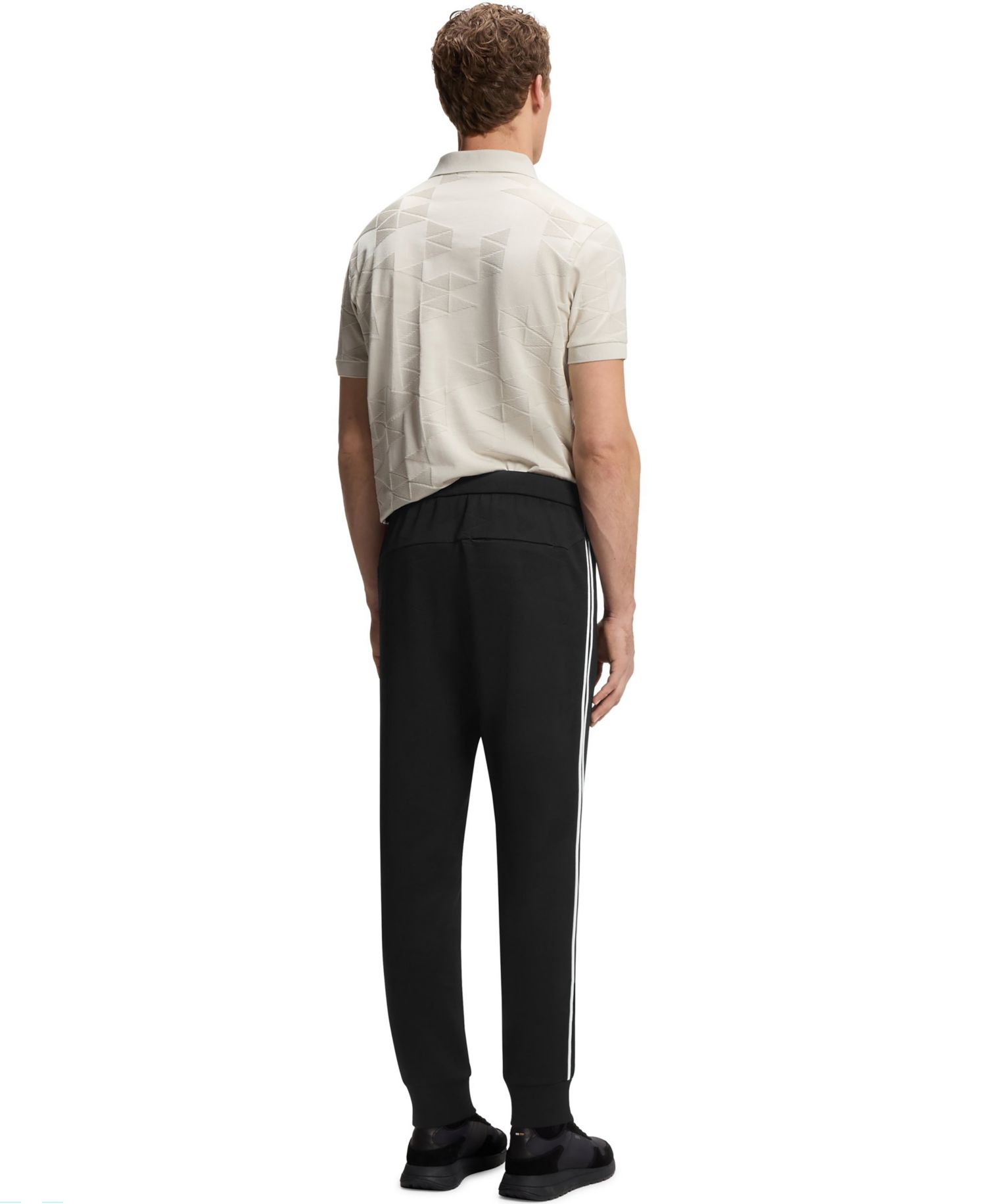 Men's Triangle-Jacquard Tracksuit Bottoms Pants